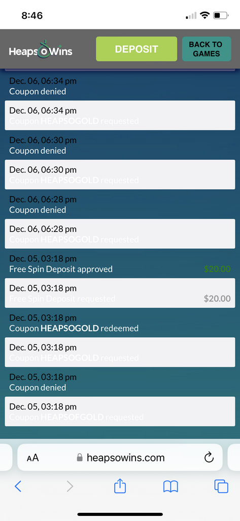 Heaps of Win  Casino