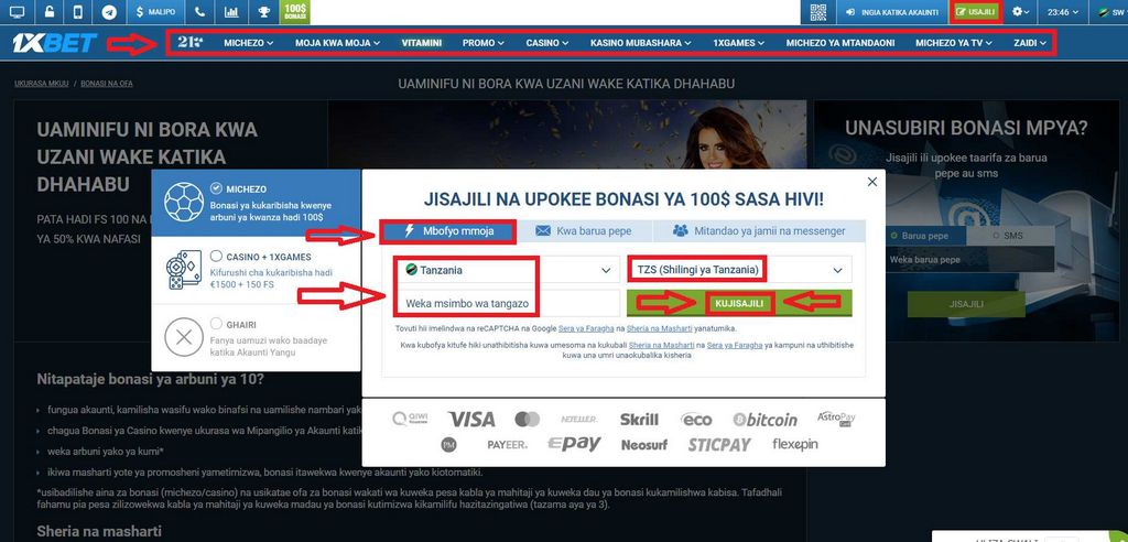 Taruhan Olahraga di Aplikasi 1Xbet